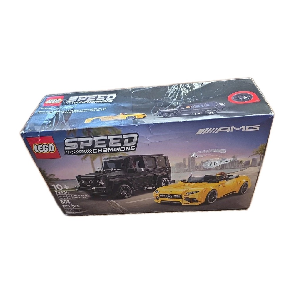 LEGO SPEED CHAMPIONS: Mercedes-AMG G 63 & Mercedes-AMG Sl 63 (76924) Dented box